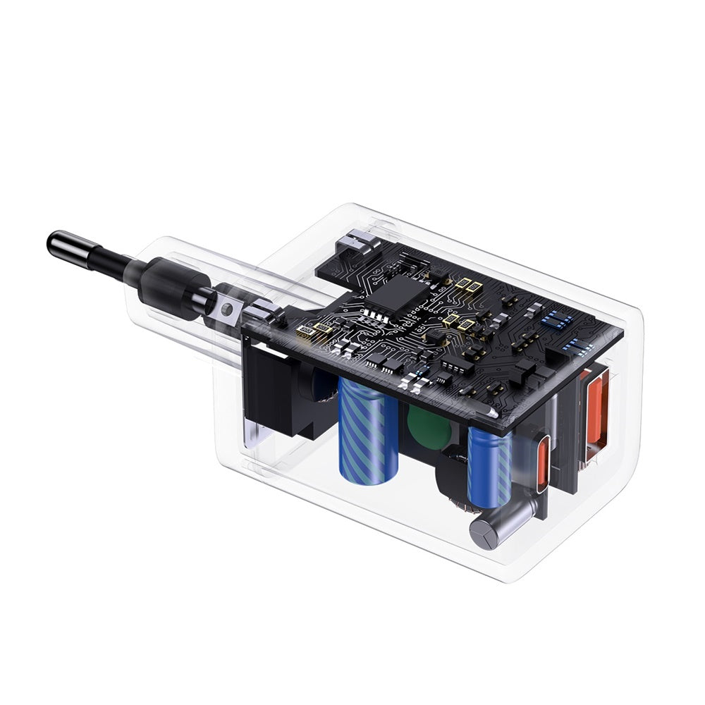 BASEUS ŁADOWARKA SIECIOWA SUPER SI PD 30W 1X USB-C 1X USB CZARNA