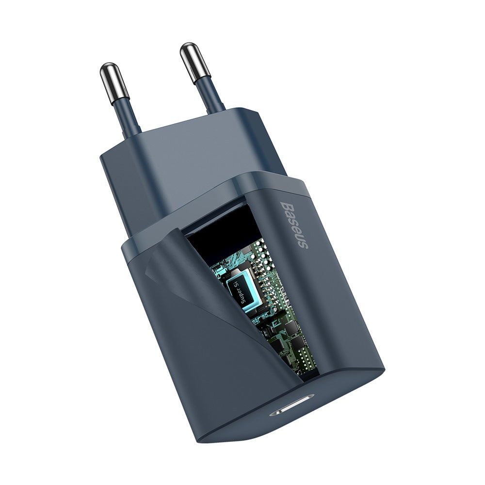BASEUS ŁADOWARKA SIECIOWA SUPER SI PD 20W 1X USB-C NIEBIESKA