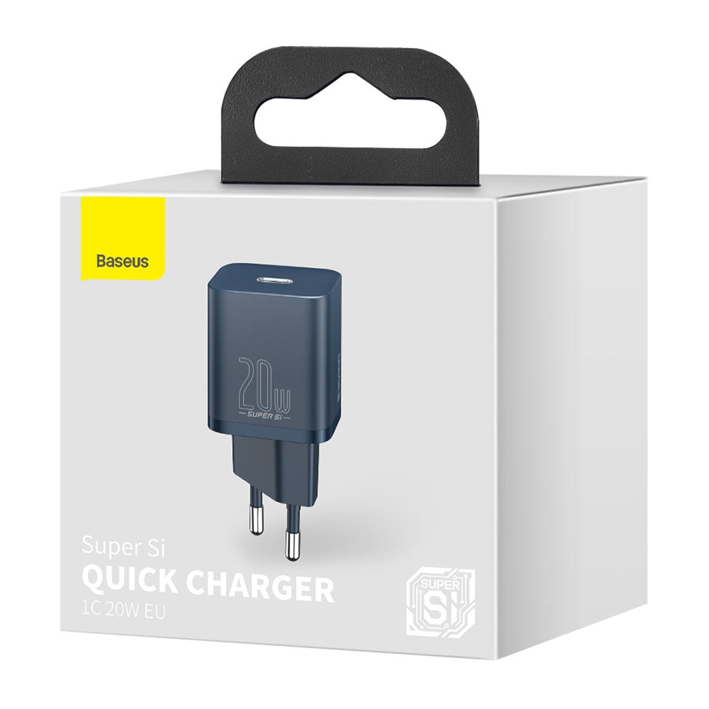 BASEUS ŁADOWARKA SIECIOWA SUPER SI PD 20W 1X USB-C NIEBIESKA
