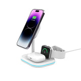 ŁADOWARKA INDUKCYJNA 3W1 TECH-PROTECT QI15W-A27 3IN1 MAGNETIC MAGSAFE WIRELESS CHARGER BIAŁA