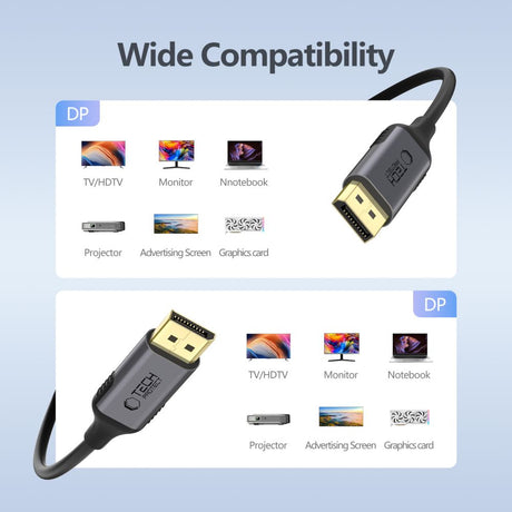 KABEL TECH-PROTECT ULTRABOOST CABLE DISPLAYPORT TO DISPLAYPORT 1.4 4K 60HZ 200CM CZARNY