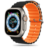PASEK TECH-PROTECT ICONBAND PRO APPLE WATCH 6 / 7 / 8 / 9 / 10 / SE / ULTRA 1 / 2 (44 / 45 / 46 / 49 MM) BLACK/ORANGE CZARNO POMARAŃCZOWY