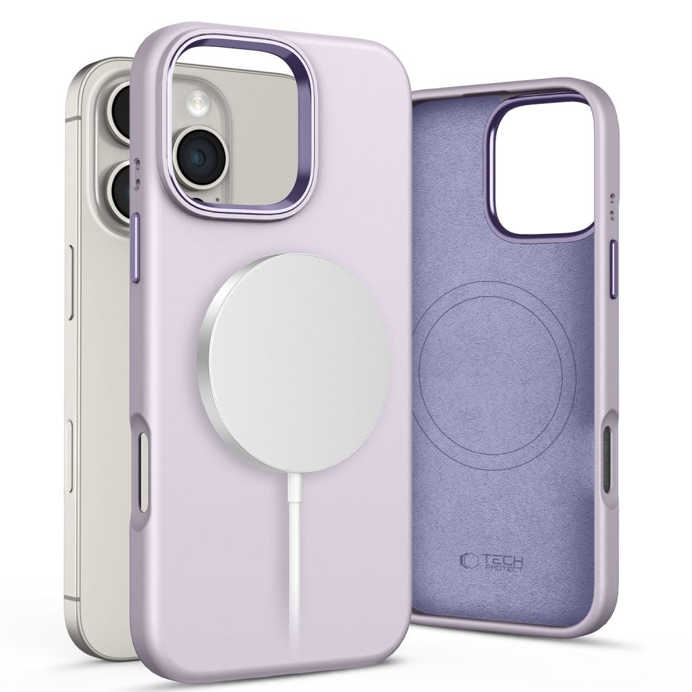 ETUI TECH-PROTECT SILICONE PURE MAGSAFE IPHONE 16 PRO FIOLETOWY