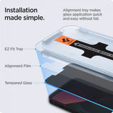 SZKŁO HARTOWANE PRYWATYZUJĄCE SPIGEN GLAS.TR ”EZ FIT” 2-PACK IPHONE 13 / 13 PRO / 14 / 16E PRIVACY