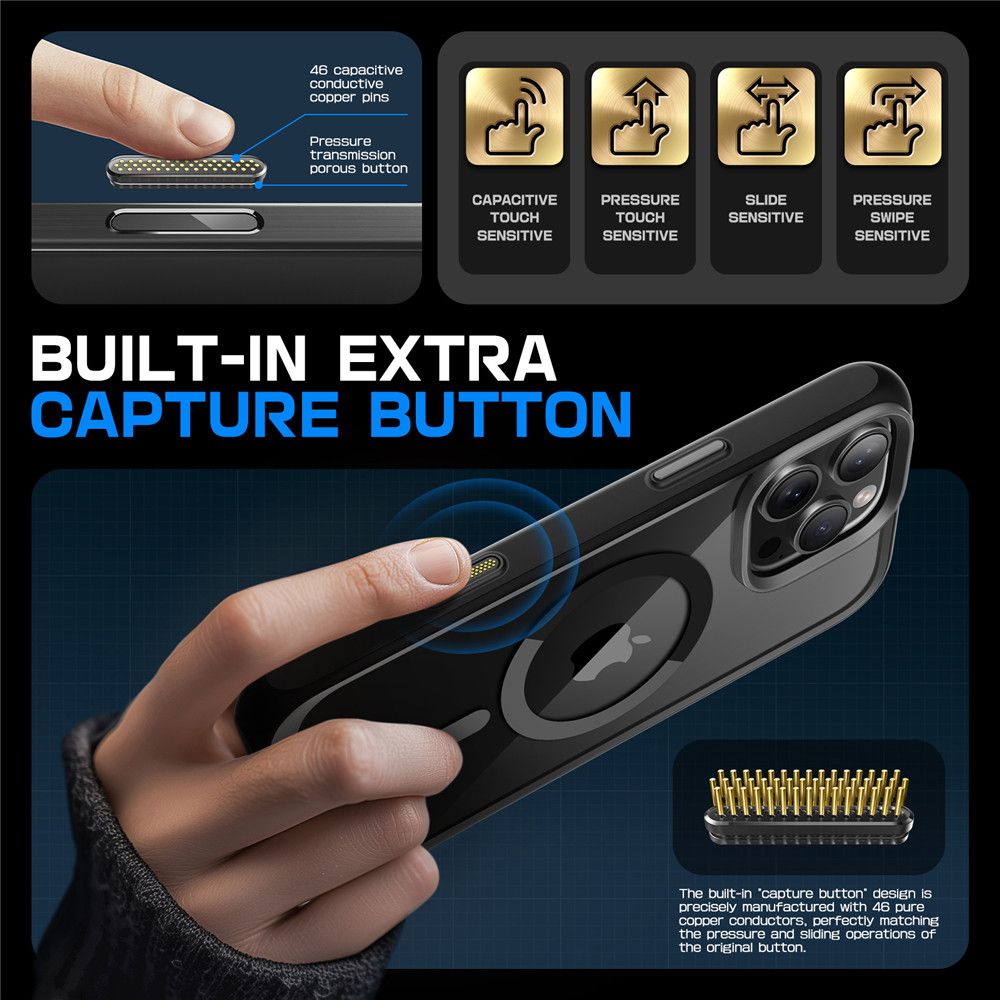 ETUI SUPCASE UB MAG MAGSAFE IPHONE 16 PRO CZARNE