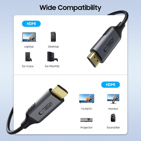 KABEL TECH-PROTECT ULTRABOOST CABLE HDMI TO HDMI 2.1 4K 120HZ / 8K 60HZ 200CM CZARNY