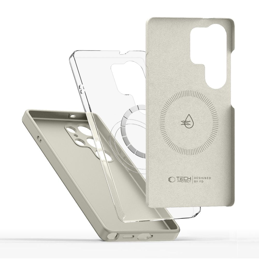 ETUI TECH-PROTECT LIQUID SILICONE MAGSAFE SAMSUNG GALAXY S25 ULTRA BEŻOWE