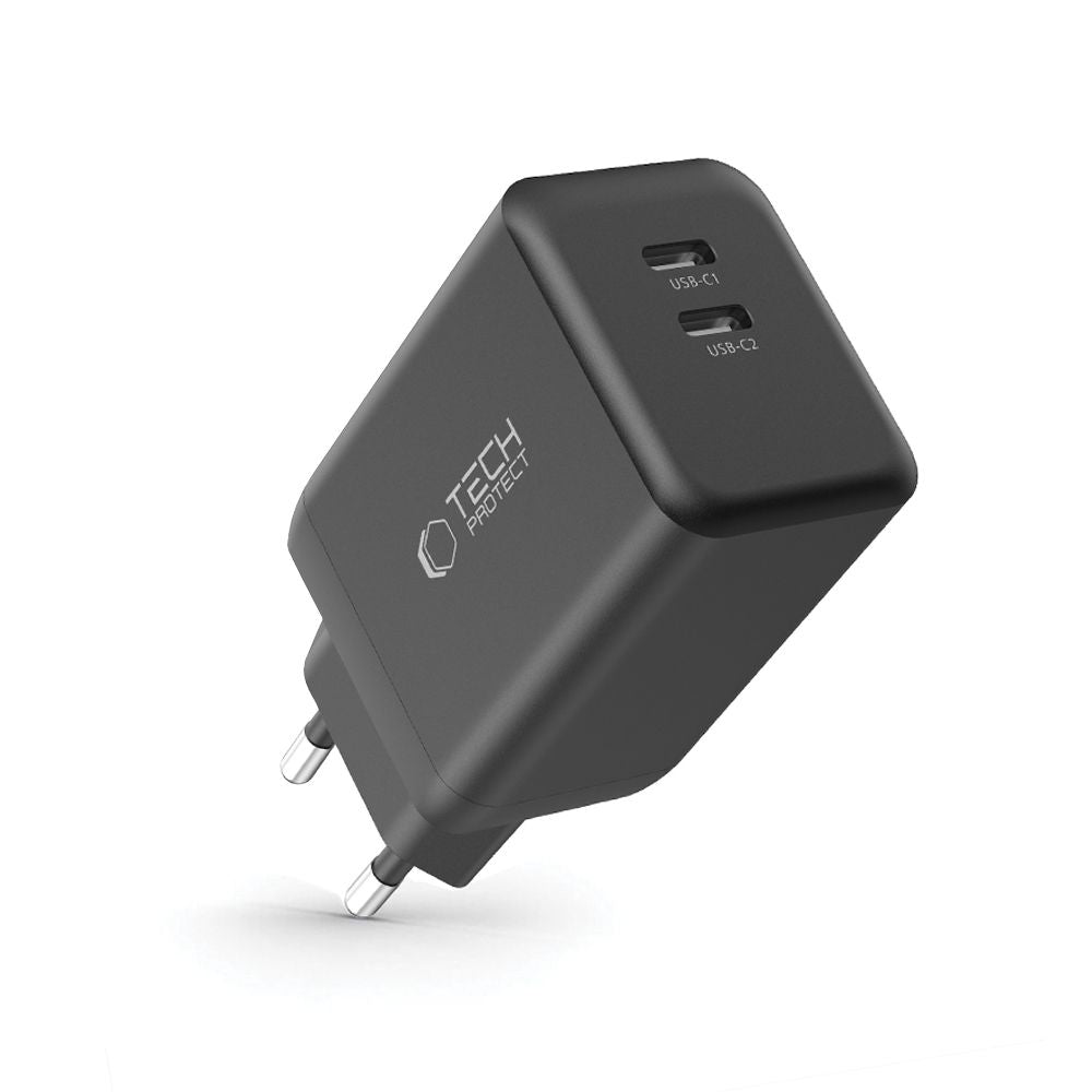 ŁADOWARKA SIECIOWA TECH-PROTECT NC45W-GAN 2-PORT NETWORK CHARGER PD45W CZARNA