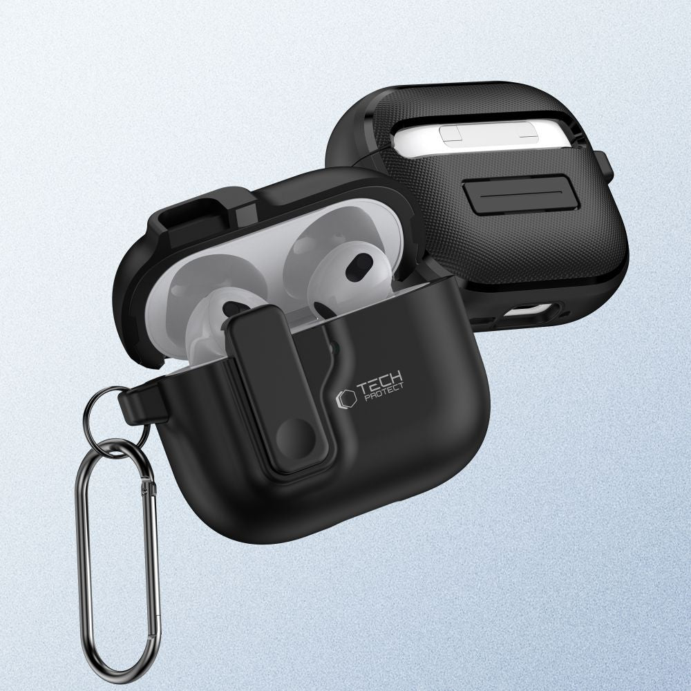 ETUI NA SŁUCHAWKI TECH-PROTECT SLIM HOOK APPLE AIRPODS 4 CZARNE