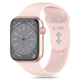 PASEK TECH-PROTECT SILICONE APPLE WATCH 6 / 7 / 8 / 9 / 10 / SE / ULTRA 1 / 2 (44 / 45 / 46 / 49 MM) LIGHT PINK RÓŻOWY