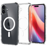 ETUI SPIGEN ULTRA HYBRID MAG MAGSAFE IPHONE 16 TRANSPARETNO BIAŁE