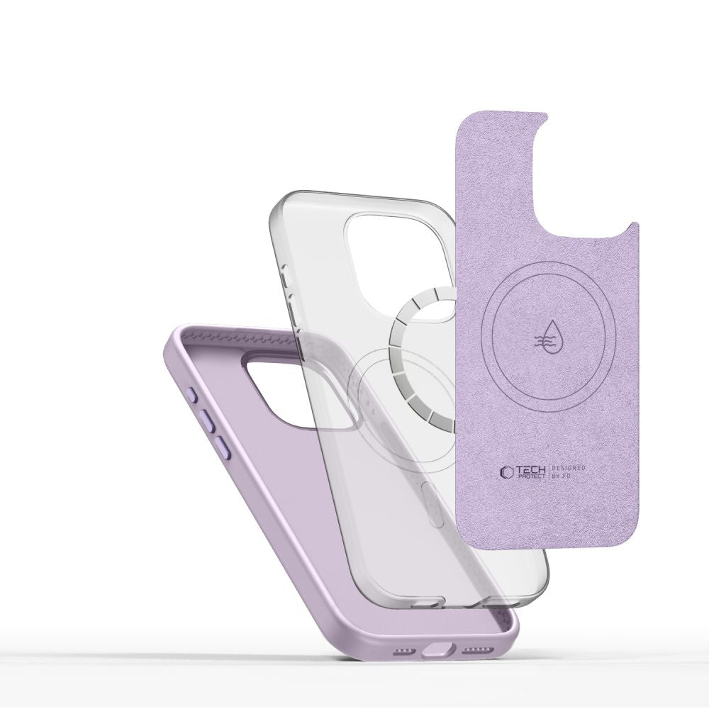 ETUI TECH-PROTECT SILICONE PURE MAGSAFE IPHONE 15 PRO MAX FIOLETOWE