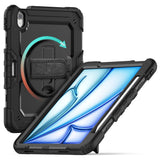 ETUI TECH-PROTECT SOLID360 IPAD AIR 11” 6 / 7 / 2024-2025 CZARNE