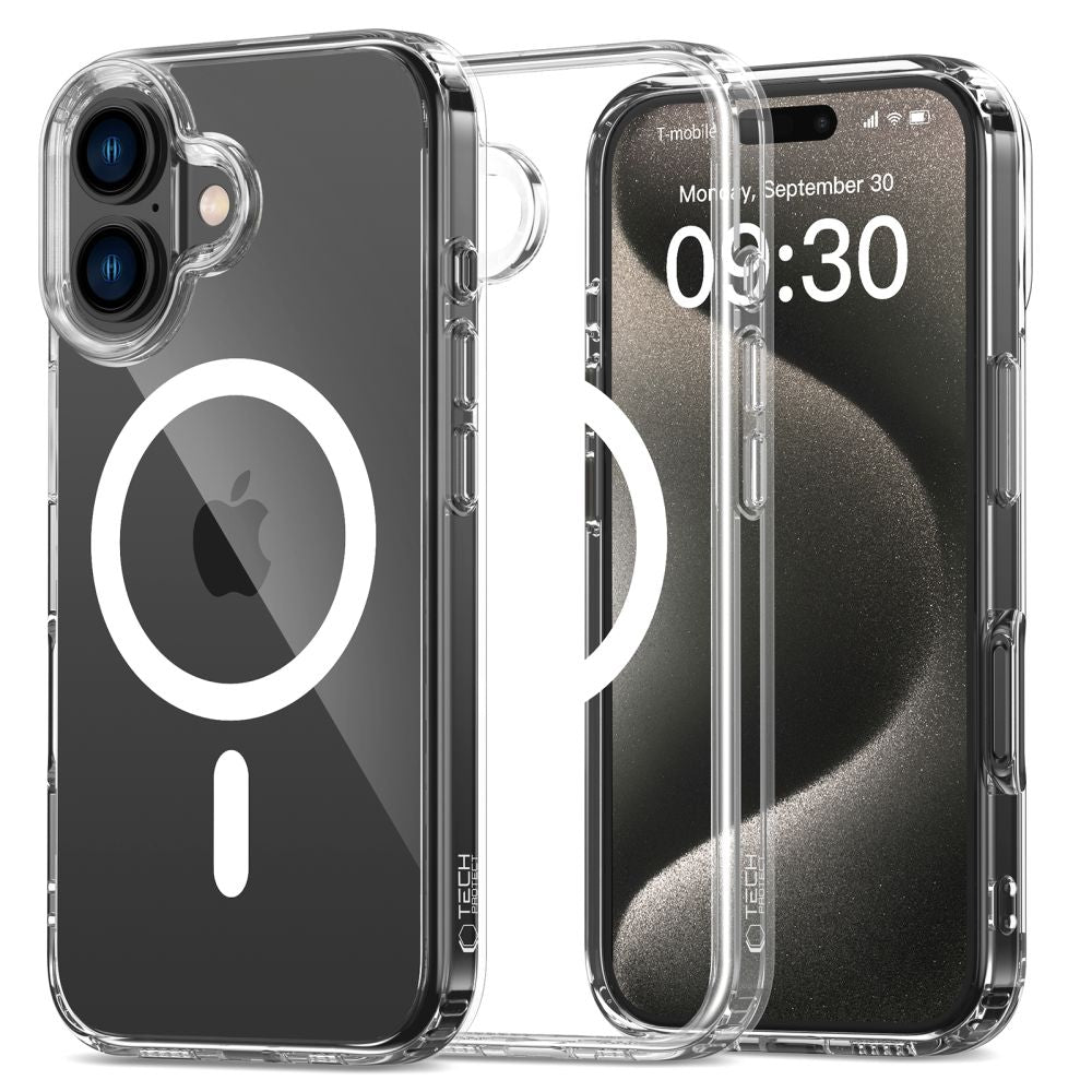 ETUI TECH-PROTECT FLEXAIR HYBRID MAGSAFE IPHONE 16 PLUS CLEAR TRANSPARETNE