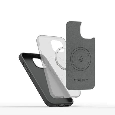 ETUI TECH-PROTECT SILICONE PURE MAGSAFE IPHONE 14 SZARE