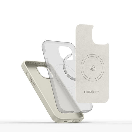 ETUI TECH-PROTECT SILICONE PURE MAGSAFE IPHONE 14 BEŻOWE