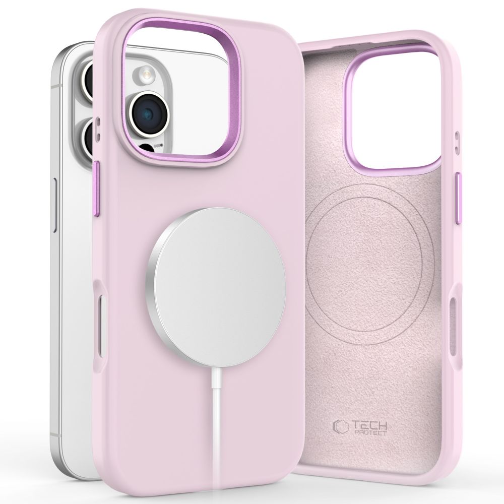 ETUI TECH-PROTECT SILICONE PURE MAGSAFE IPHONE 16 PRO MAX RÓŻOWE