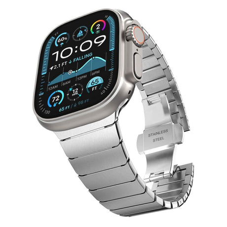 PASEK TECH-PROTECT LINKBAND APPLE WATCH 6 / 7 / 8 / 9 / 10 / SE / ULTRA 1 / 2 (44 / 45 / 46 / 49 MM) SILVER SREBRNY