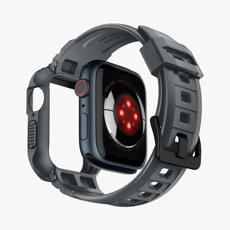 PASEK SPIGEN RUGGED ARMOR ”PRO” APPLE WATCH 4 / 5 / 6 / 7 / 8 / 9 / SE (44 / 45 MM) SZARY