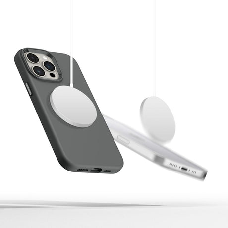 ETUI TECH-PROTECT SILICONE PURE MAGSAFE IPHONE 15 PRO SZARE