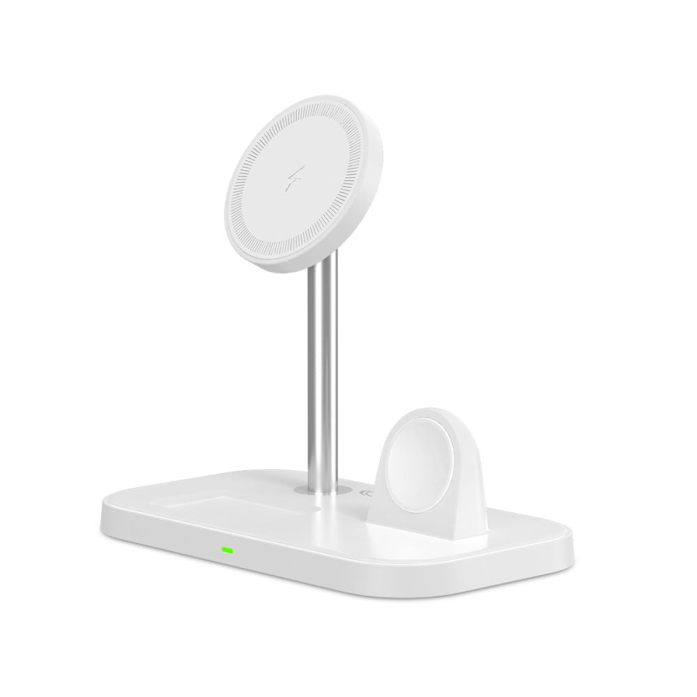 ŁADOWARKA INDUKCYJNA 3W1 TECH-PROTECT QI15W-A22 MAGNETIC MAGSAFE WIRELESS CHARGER BIAŁA