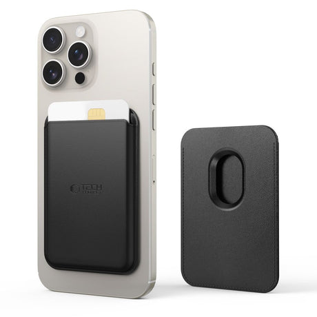 MAGNETYCZNE ETUI NA KARTY TECH-PROTECT MAGWALLET MAGSAFE UNIVERSAL MAGNETIC CARD HOLDER CZARNE
