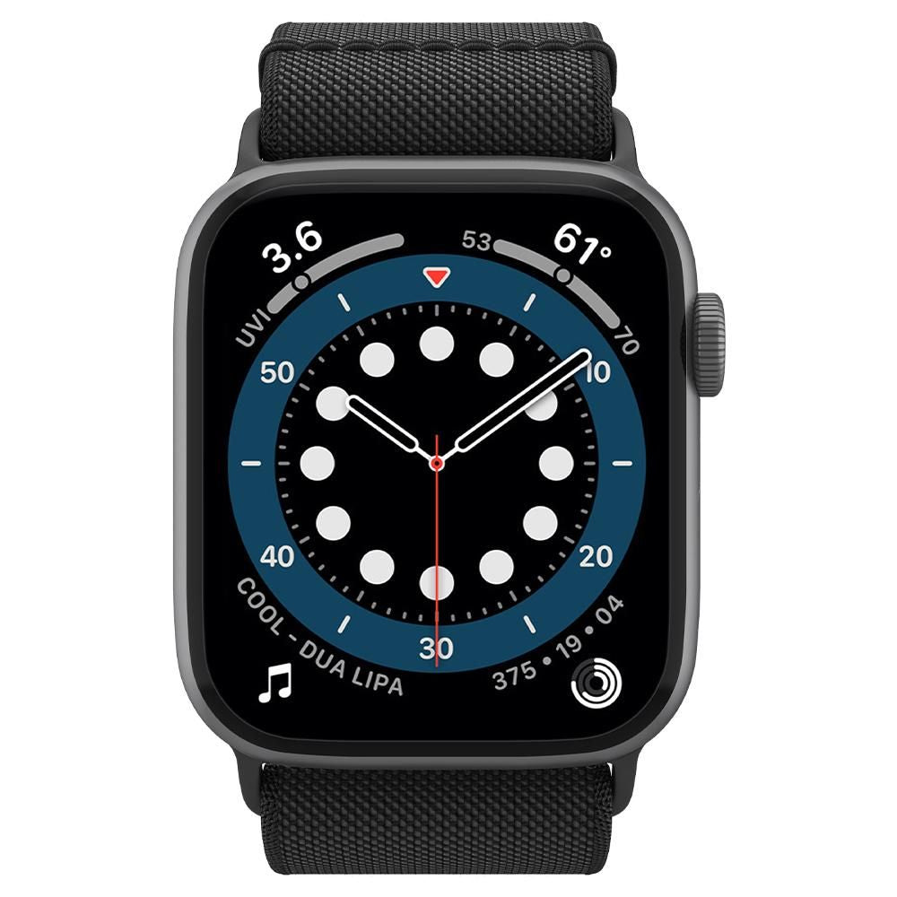 PASEK SPIGEN FIT LITE APPLE WATCH 6 / 7 / 8 / 9 / 10 / SE / ULTRA 1 / 2 (44 / 45 / 46 / 49 MM) BLACK CZARNY