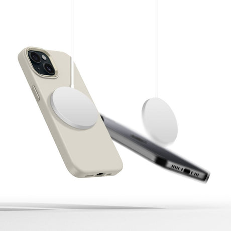 ETUI TECH-PROTECT SILICONE PURE MAGSAFE IPHONE 15 BEŻOWE