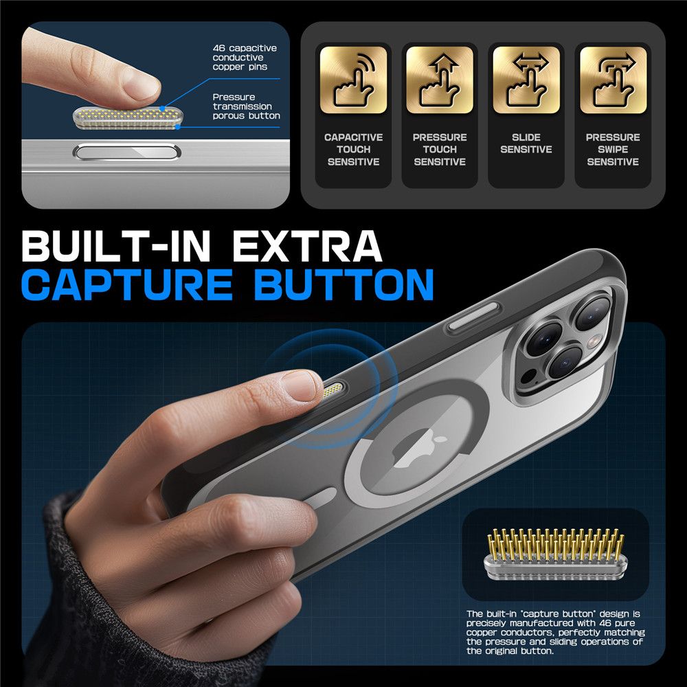 ETUI SUPCASE UB MAG MAGSAFE IPHONE 16 PRO MAX SZARE