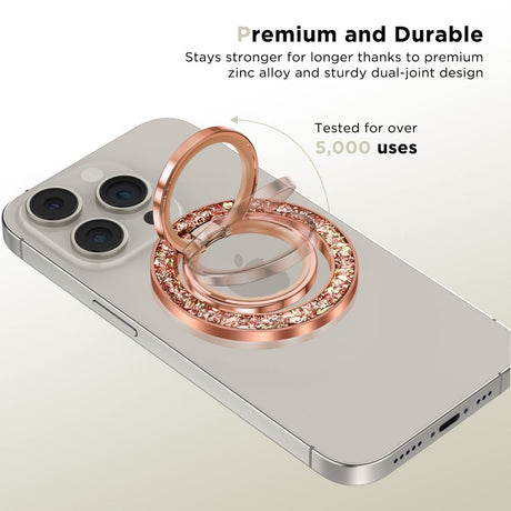 UCHWYT NA PALEC TECH-PROTECT MMR200 MAGNETIC MAGSAFE PHONE RING RÓŻOWO ZŁOTY