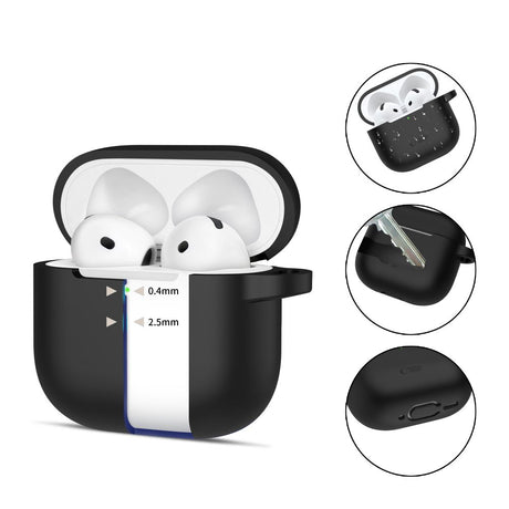 ETUI NA SŁUCHAWKI TECH-PROTECT SILICONE HOOK APPLE AIRPODS 4 CZARNE