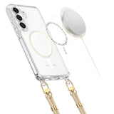 ETUI ZE SMYCZKĄ TECH-PROTECT FLEXAIR CHAIN MAGSAFE SAMSUNG GALAXY S25 CZARNĄ I BEŻOWĄ