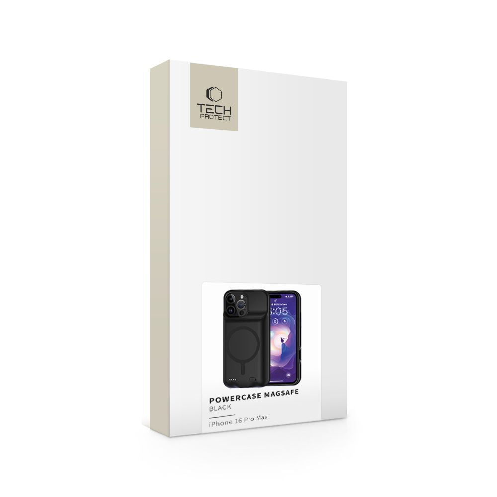 ETUI Z POWERBANKIEM TECH-PROTECT POWERCASE MAGSAFE 8500MAH IPHONE 16 PRO MAX BLACK CZARNE