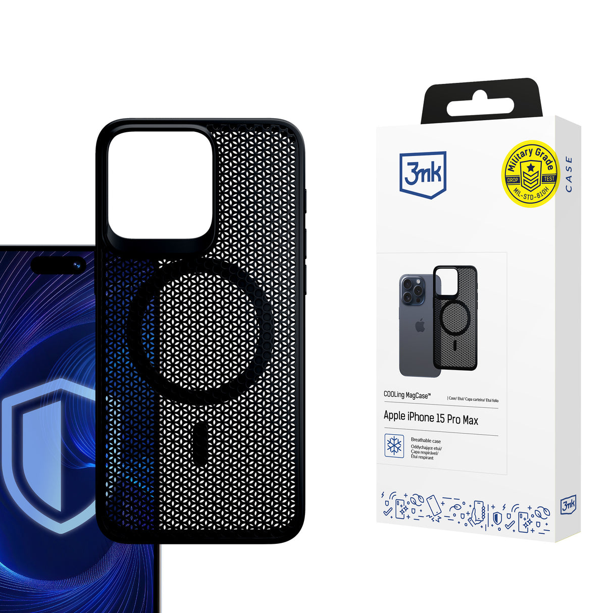 ETUI APPLE IPHONE 15 PRO MAX - 3MK COOLING MAGCASE