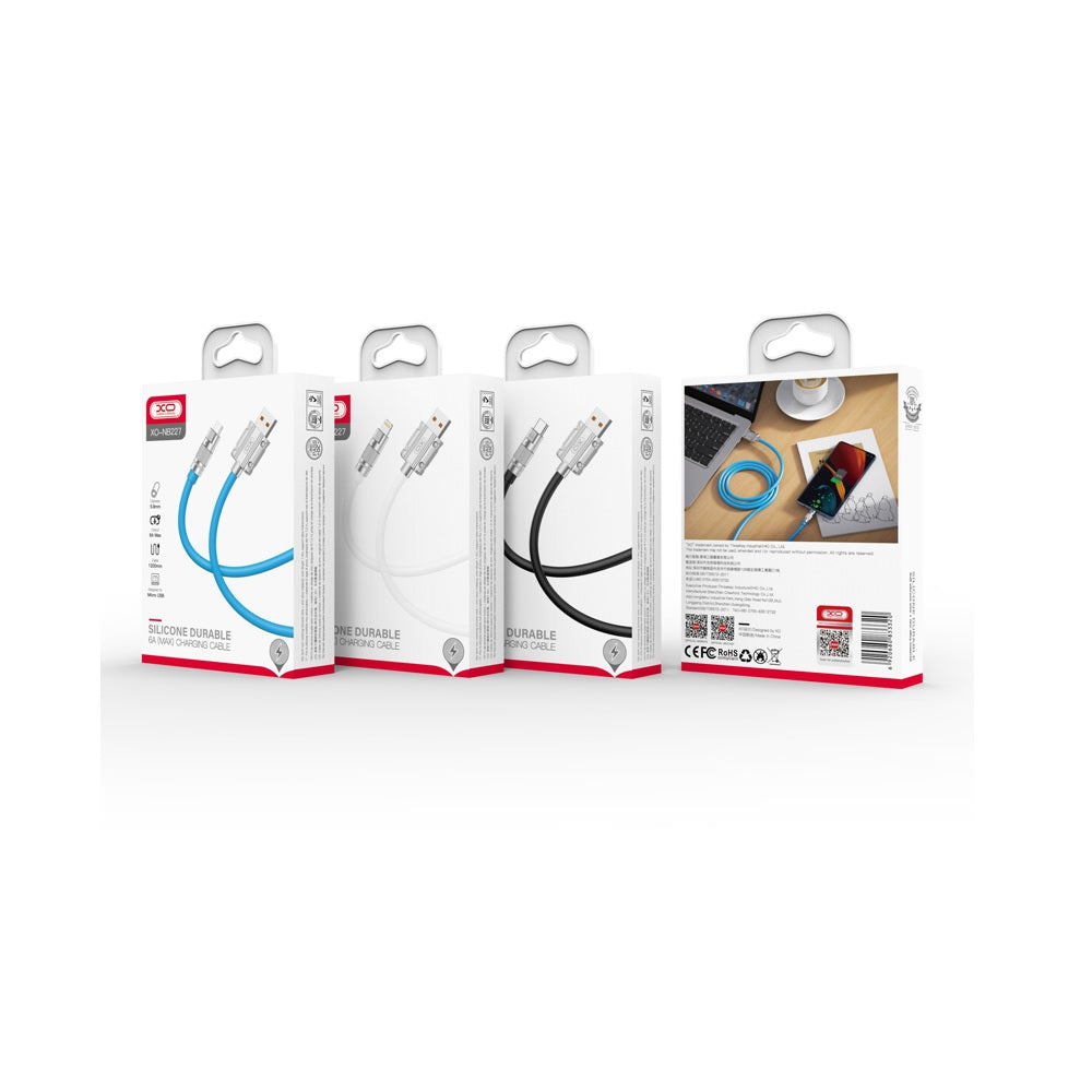 XO KABEL NB227 USB - USB-C 1,2 M 6A CZARNY