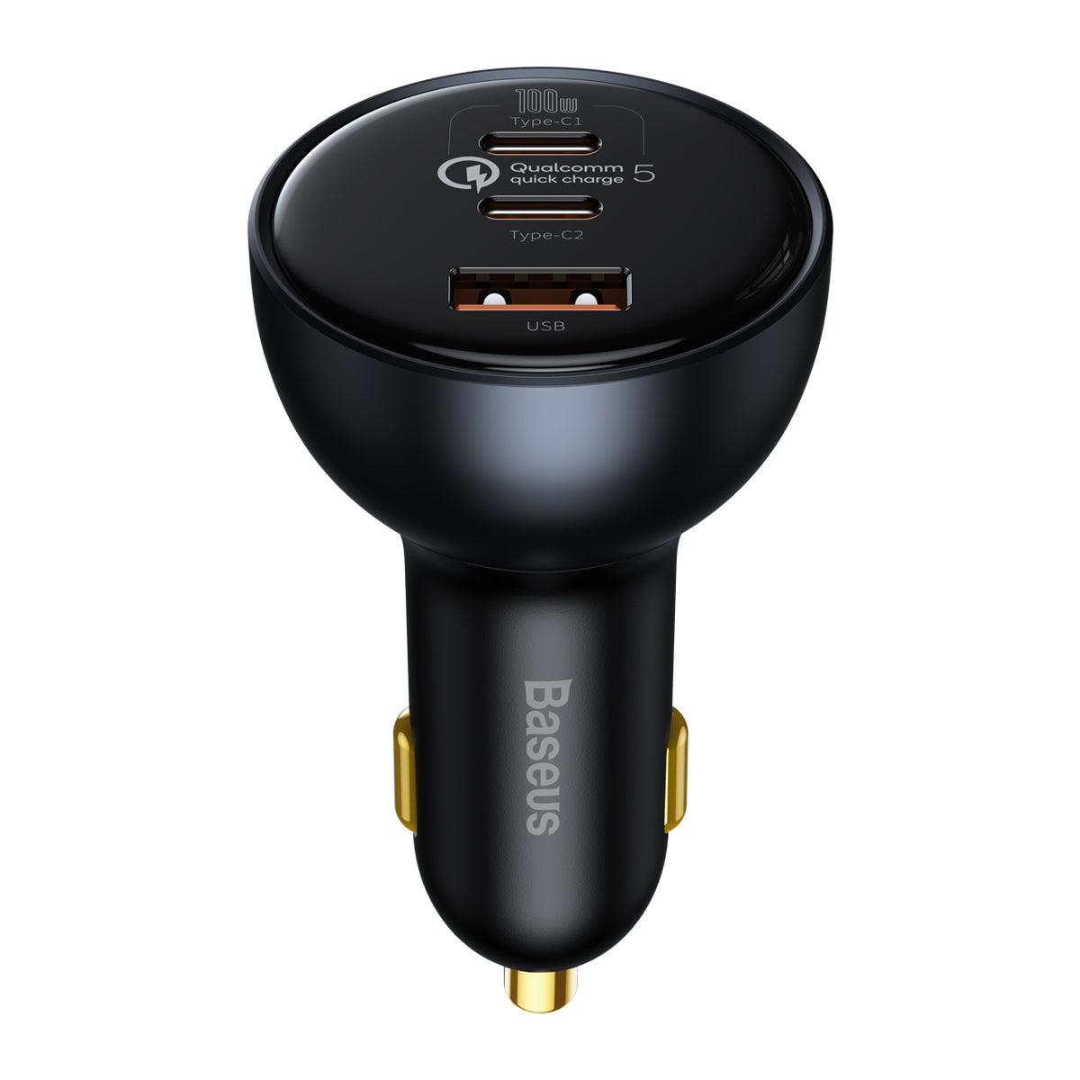 BASEUS ŁADOWARKA SAMOCHODOWA QC 5 PD 160W 1X USB 2X USB-C CZARNA + KABEL USB-C - USB-C
