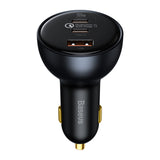 BASEUS ŁADOWARKA SAMOCHODOWA QC 5 PD 160W 1X USB 2X USB-C CZARNA + KABEL USB-C - USB-C