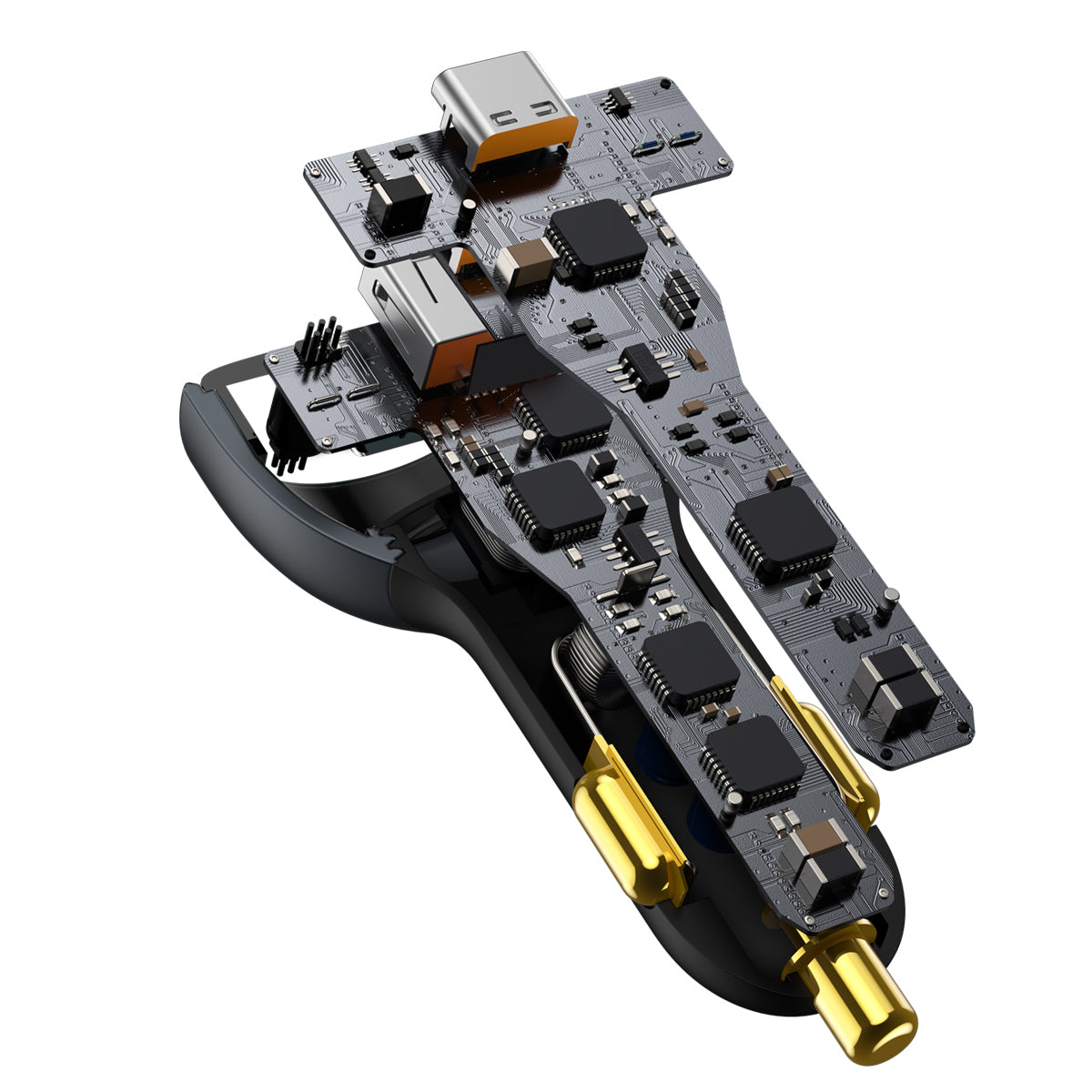 BASEUS ŁADOWARKA SAMOCHODOWA QC 5 PD 160W 1X USB 2X USB-C CZARNA + KABEL USB-C - USB-C