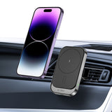 UCHWYT SAMOCHODOWY DO KRATKI Z ŁADOWANIEM INDUKCYJNYM TECH-PROTECT CW19 MAGNETIC MAGSAFE  WIRELESS CHARGER 15W CZARNY