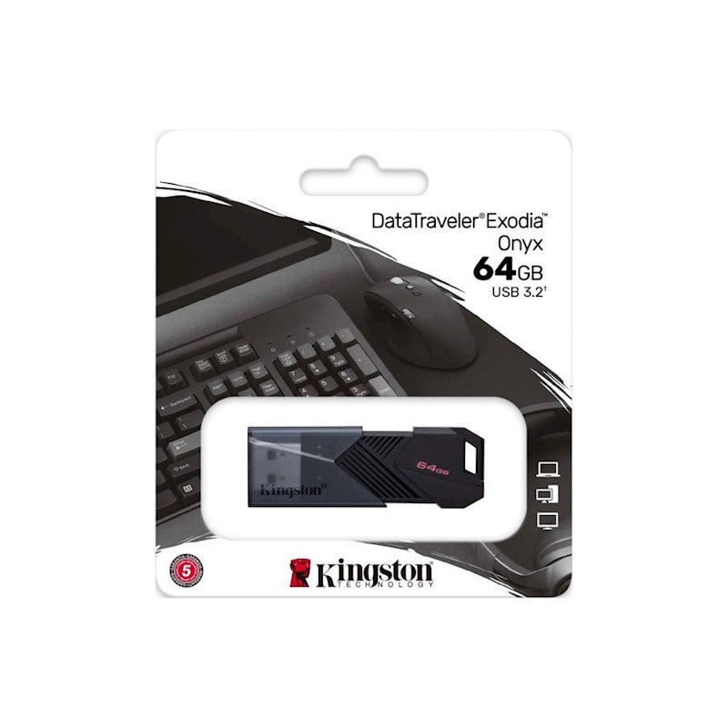 KINGSTON PENDRIVE 64GB USB 3.2 GEN 1 DATATRAVELER EXODIA ONYX