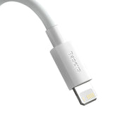 BASEUS KABEL SIMPLE WISDOM USB - LIGHTNING 1,5 M 2,4A BIAŁY 2 SZT