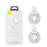 BASEUS KABEL SIMPLE WISDOM USB - LIGHTNING 1,5 M 2,4A BIAŁY 2 SZT