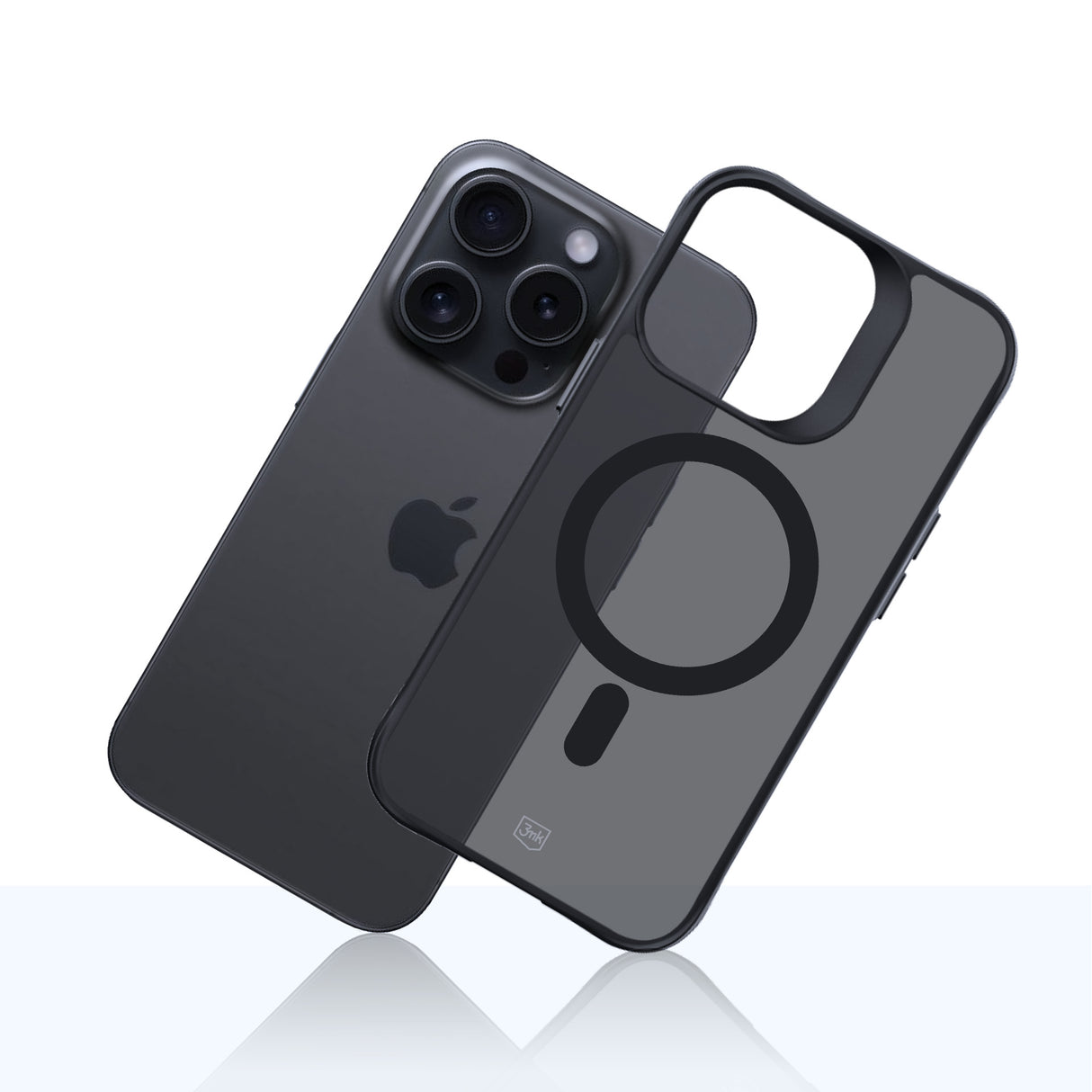 ETUI APPLE IPHONE 15 PRO - 3MK SMOKE MAGCASE