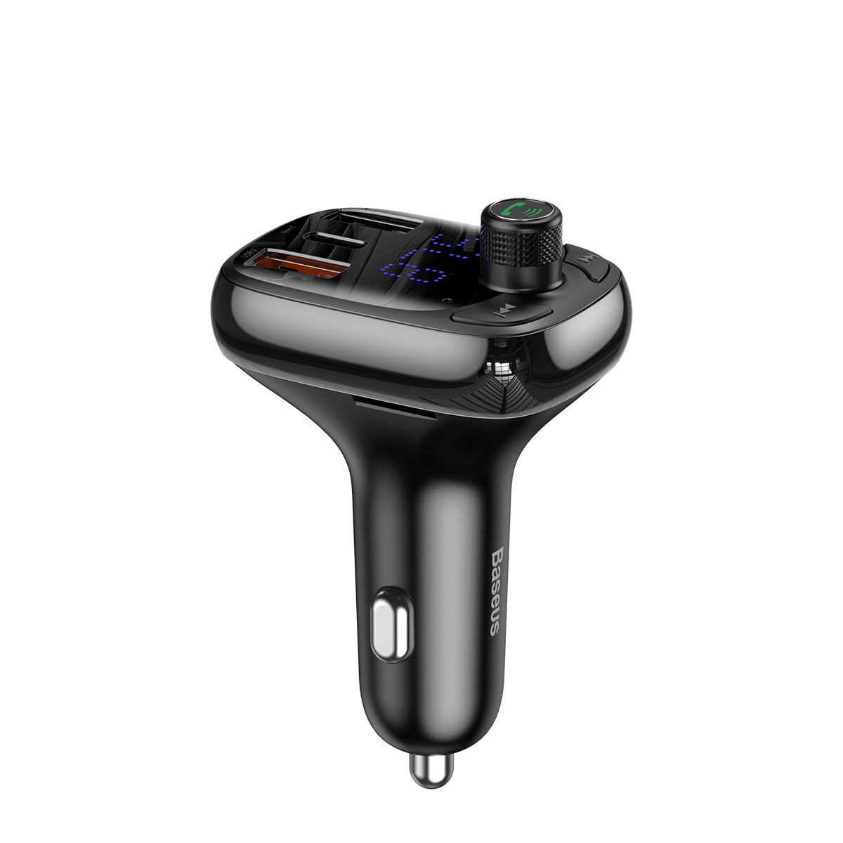 BASEUS TRANSMITER FM T-SHAPED S-13 BLUETOOTH MP3 ŁADOWARKA SAMOCHODOWA CZARNA