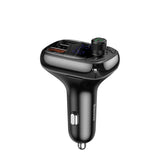 BASEUS TRANSMITER FM T-SHAPED S-13 BLUETOOTH MP3 ŁADOWARKA SAMOCHODOWA CZARNA