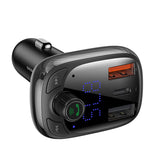 BASEUS TRANSMITER FM T-SHAPED S-13 BLUETOOTH MP3 ŁADOWARKA SAMOCHODOWA CZARNA