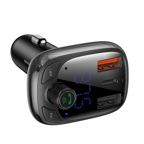 BASEUS TRANSMITER FM T-SHAPED S-13 BLUETOOTH MP3 ŁADOWARKA SAMOCHODOWA CZARNA
