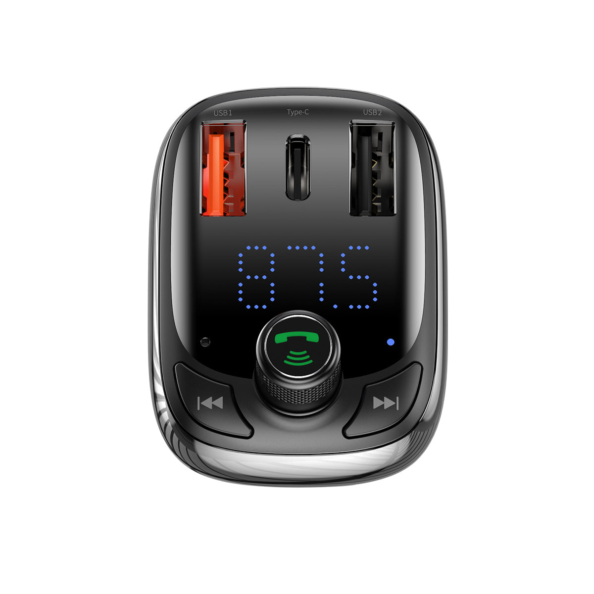 BASEUS TRANSMITER FM T-SHAPED S-13 BLUETOOTH MP3 ŁADOWARKA SAMOCHODOWA CZARNA