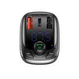 BASEUS TRANSMITER FM T-SHAPED S-13 BLUETOOTH MP3 ŁADOWARKA SAMOCHODOWA CZARNA