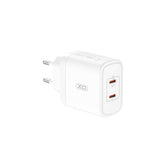 XO ŁADOWARKA SIECIOWA CE08 PD 50W 2X USB-C BIAŁA + KABEL USB-C - LIGHTNING
